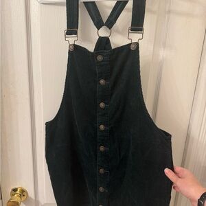 Forever 21 Forest Green Corduroy Dress Y2K